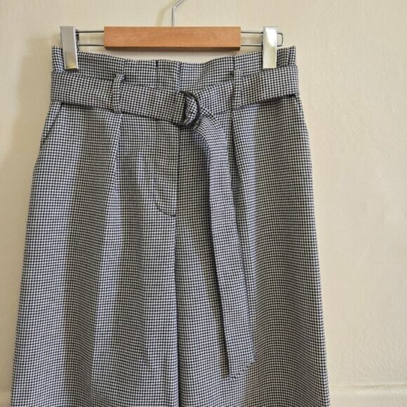 Reiss Mollie Belted Culottes Houndstooth Pants - Picture 3 of 8